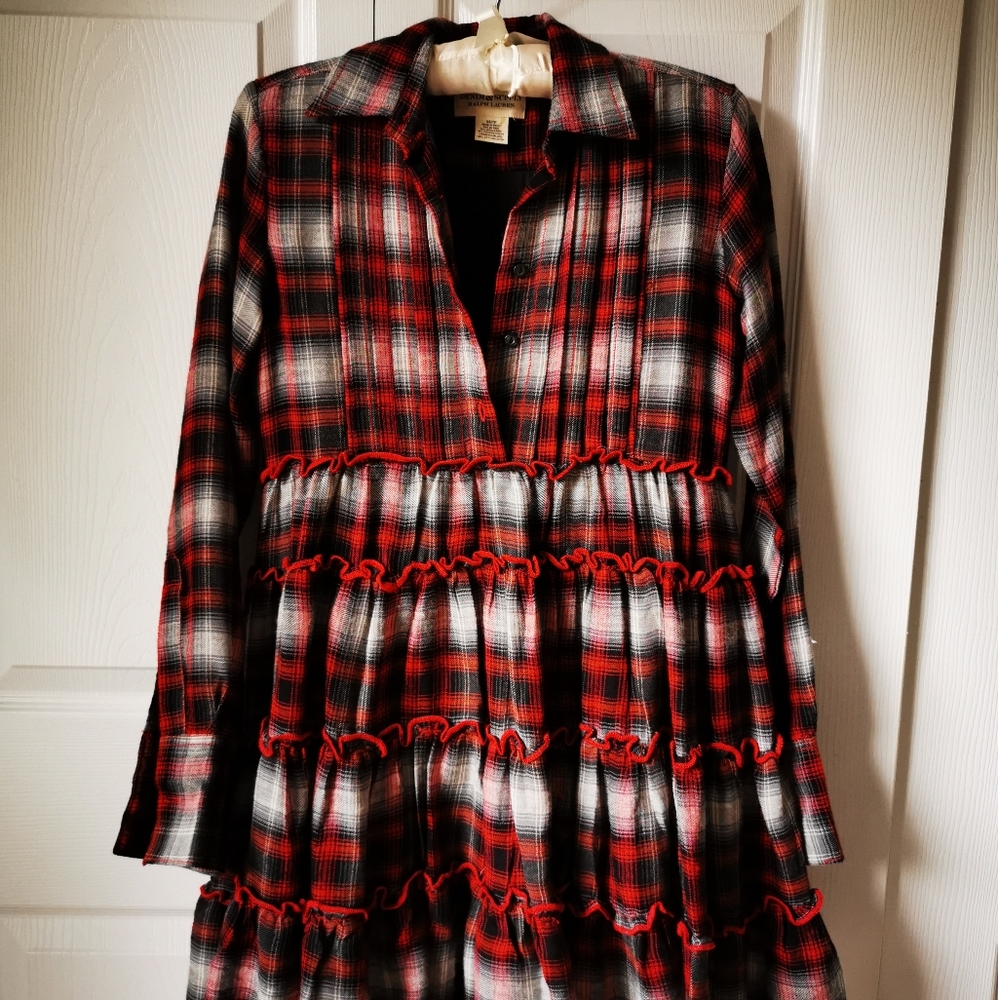 Ralph Lauren babydoll wool dress xs